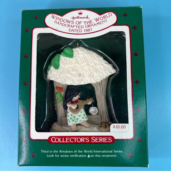 Hallmark Keepsake Ornament Windows Of The World Polynesian Girl Dated 1987 - Picture 1 of 3